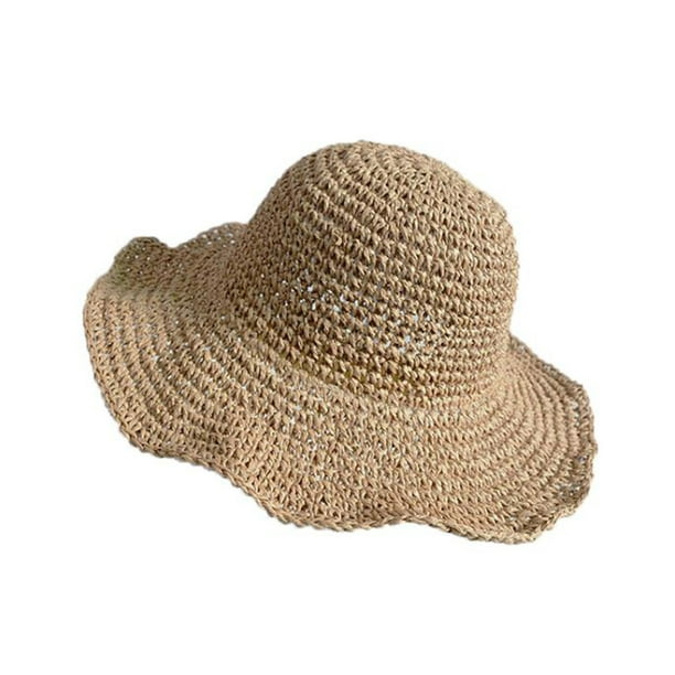 2019 Newest Raffia Straw Hats Female Flower Print Sun Hats Women Summer Fashion Wide Brim Beach hat 